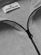 Stone Island - Logo-Appliquéd Wool-Blend Zip-Up Hoodie - Gray