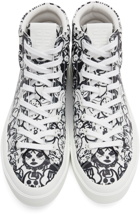 Givenchy White & Black Chito Edition City High-Top Sneakers