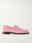 Christian Louboutin - The Plato Suede Leather Loafers - Pink