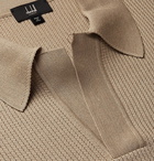 Dunhill - Tussah Silk-Mesh Polo Shirt - Beige