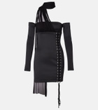 Blumarine Scuba off-shoulder minidress