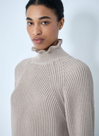 Max Mara Ribbed Knit High Neck Sweater