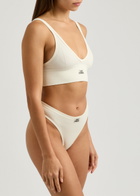 Love Stories Posey Cotton-blend Soft-cup bra Off White