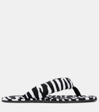 The Attico Indie zebra-print thong sandals