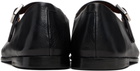 Marsèll Black Scivolo Leather Ballerina Flats