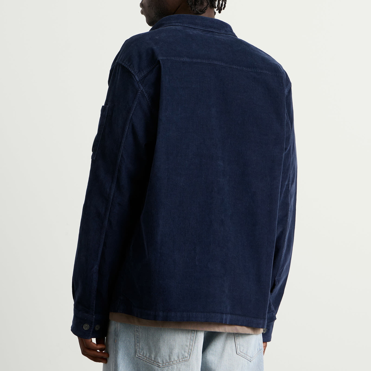 C.P. Company Men's Corduroy Lens Overshirt in Peacoat