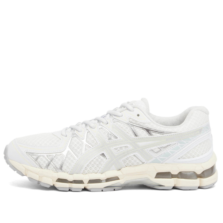 Photo: Asics Gel-Kayano 20 in White/Pure Silver