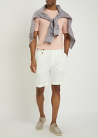 Brunello Cucinelli Linen and Cotton-blend T-shirt Peach