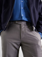 Brioni - Slim-Fit Wool-Gabardine Trousers - Gray