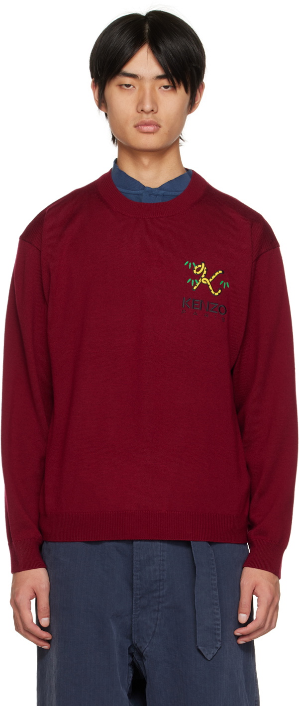 Kenzo hot sale sweatshirt burgundy