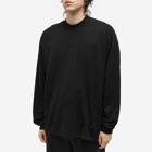 Reebok Men's Piped Long Sleeve T-Shirt in Black