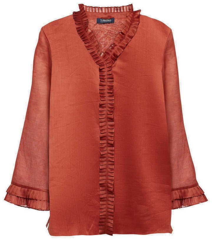 Photo: 'S Max Mara Felipe ruffled ramie top