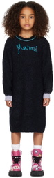 Marni Kids Navy Embroidered Dress