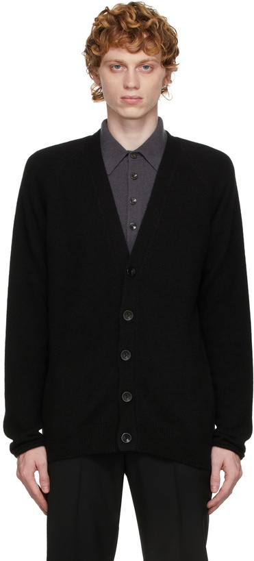 Photo: Agnona Black Cashmere & Silk Cardigan