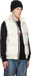 AAPE by A Bathing Ape White 'AAPENOW' Moonface Down Vest