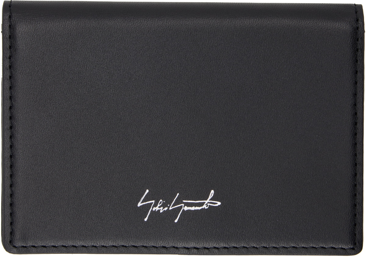 YOHJI YAMAMOTO Black Leather Card Holder