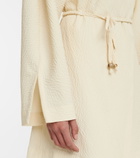 Nanushka - Beech belted seersucker minidress