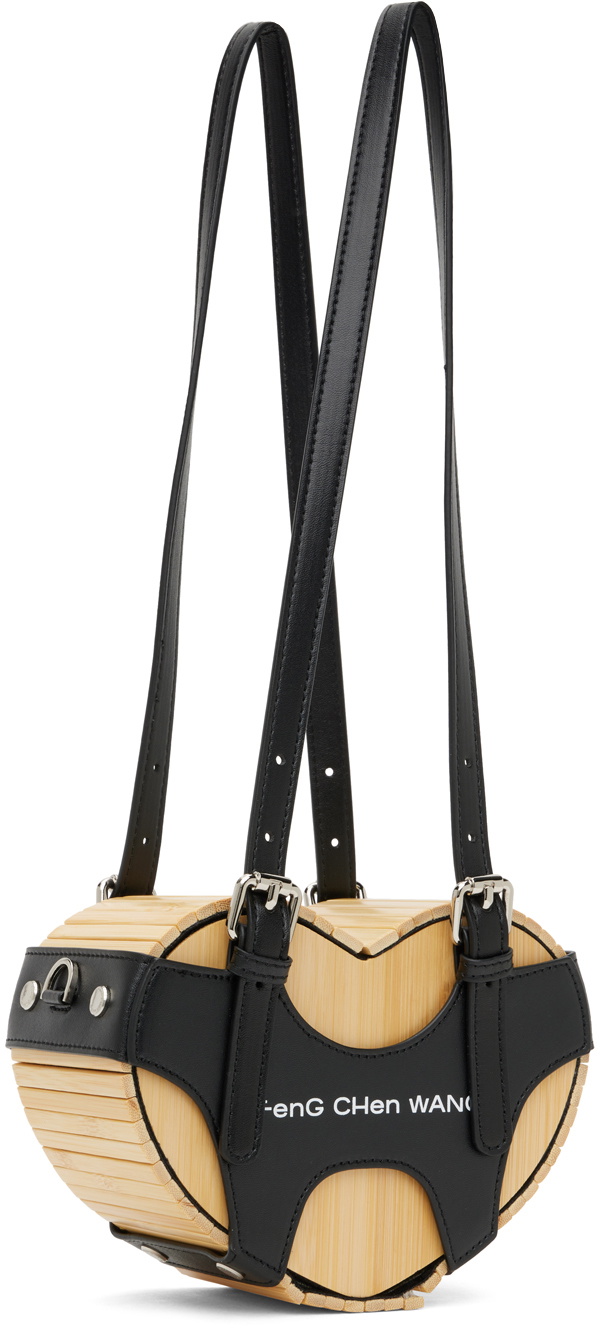 Feng Chen Wang Beige Bamboo Heart Bag