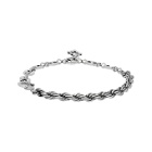Marcelo Burlon County of Milan Silver Braided and Chain-Link Cross Bracelet