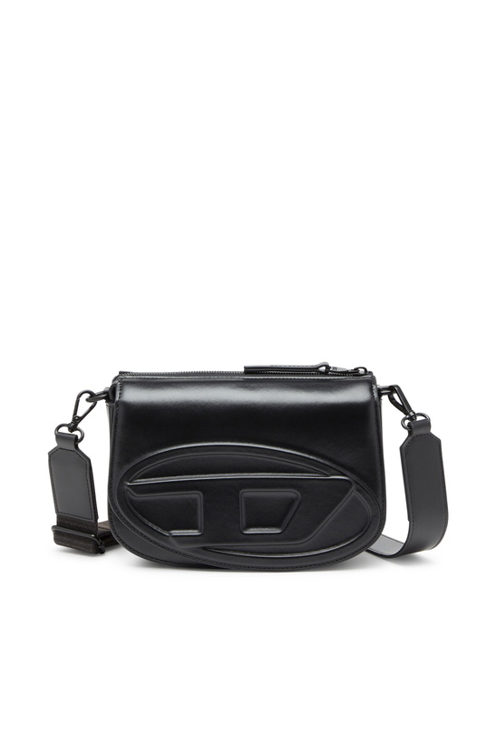 Photo: Diesel 1DR-Camera bag in premium leather - Crossbody Bags - Unisex - Black