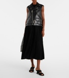 Junya Watanabe Faux leather and jersey maxi dress