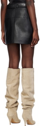 Nanushka Black Susan Leather Miniskirt