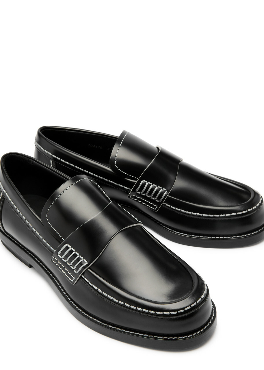 Alexander Mcqueen Glossed Leather Loafers