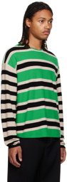 Guest In Residence Black & Green Striped Sweater