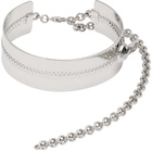 Acne Studios Silver Zip Hoop Bracelet