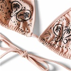 Palm Angels Women's Paisley Print Triangle Bikini Top in Pink