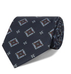 E.MARINELLA - 8.5cm Printed Silk-Twill Tie - Blue