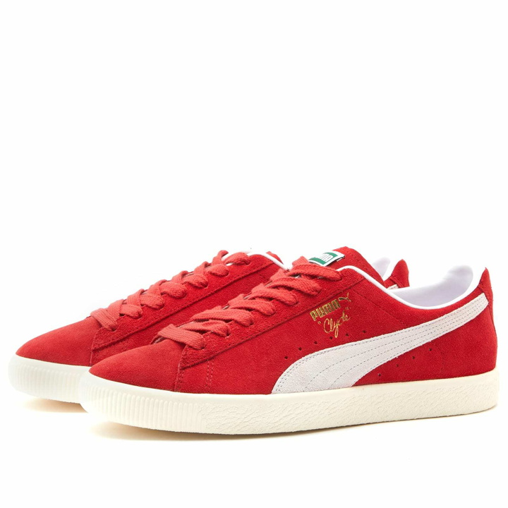 Photo: Puma Men's Clyde OG Sneakers in Red/White