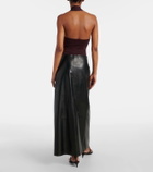 Khaite Toto knitted open-back bodysuit