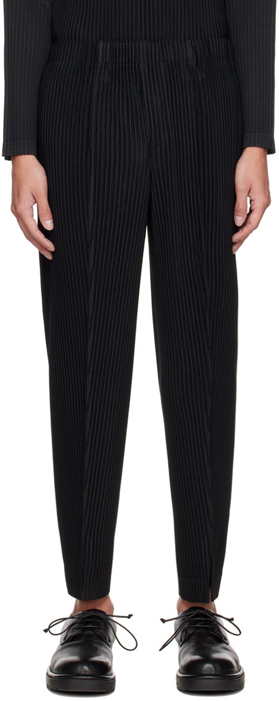 Homme Plissé Issey Miyake Black MC November Trousers Homme Plisse