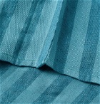 Thorsun - Striped Linen-Jacquard Shirt - Blue