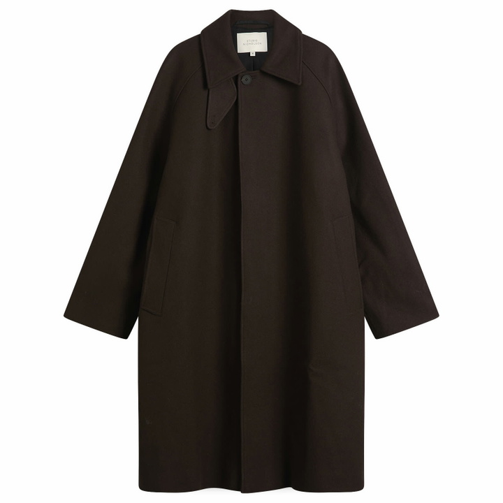 Photo: Studio Nicholson Men's Raglan Wool Coat in Espresso
