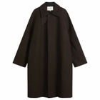 Studio Nicholson Men's Raglan Wool Coat in Espresso
