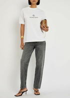 Anine Bing Jaylin Logo Cotton T-shirt White