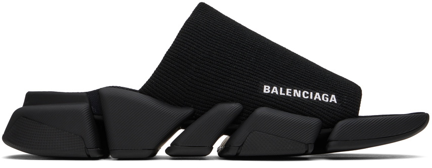 Photo: Balenciaga Black Speed 2.0 Slides