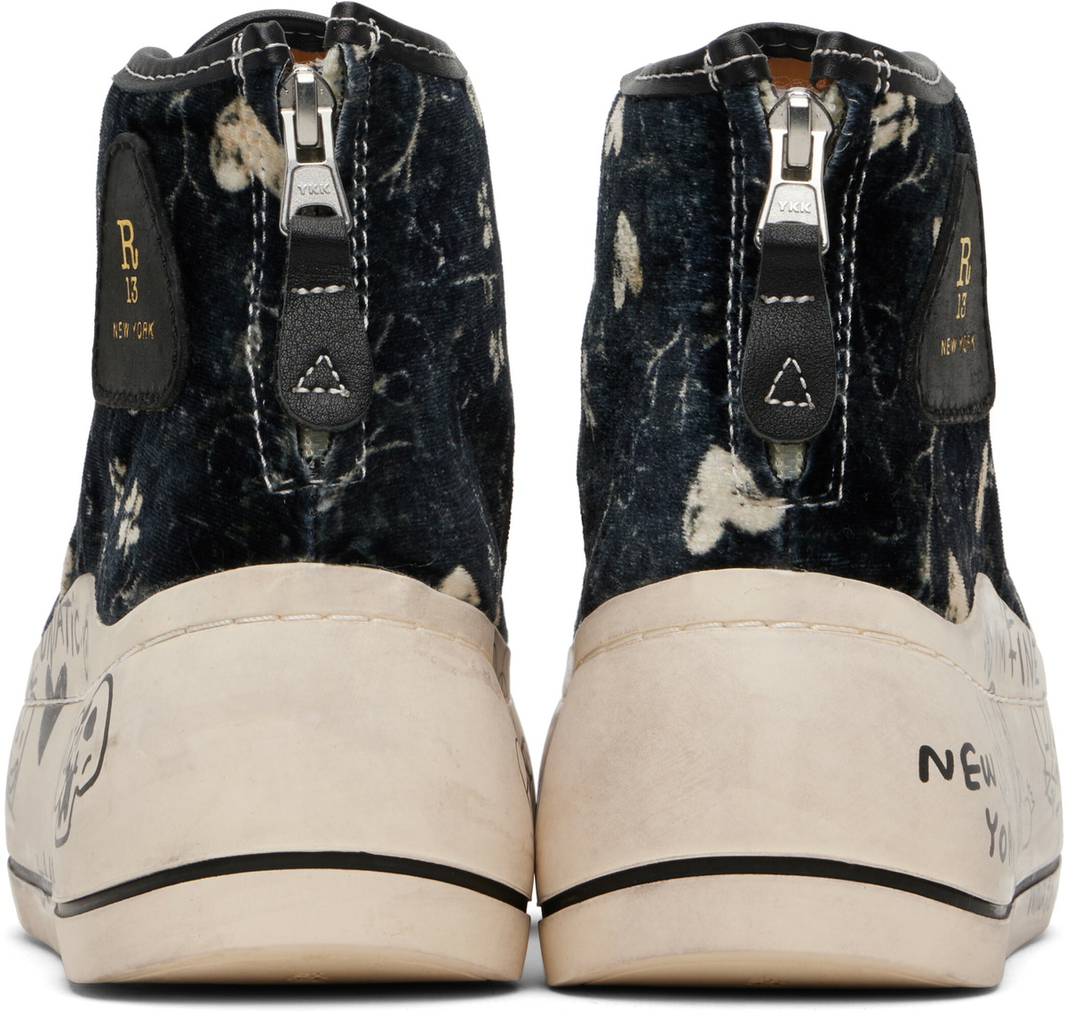 R13 Black Kurt High Top Sneakers