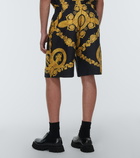 Versace - Printed silk twill shorts