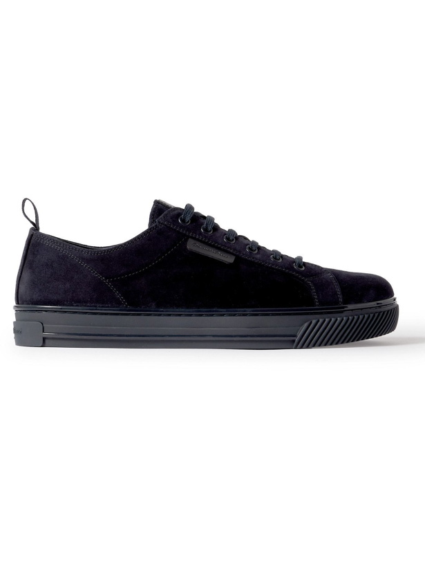 Photo: Gianvito Rossi - Rubber-Trimmed Suede Sneakers - Blue