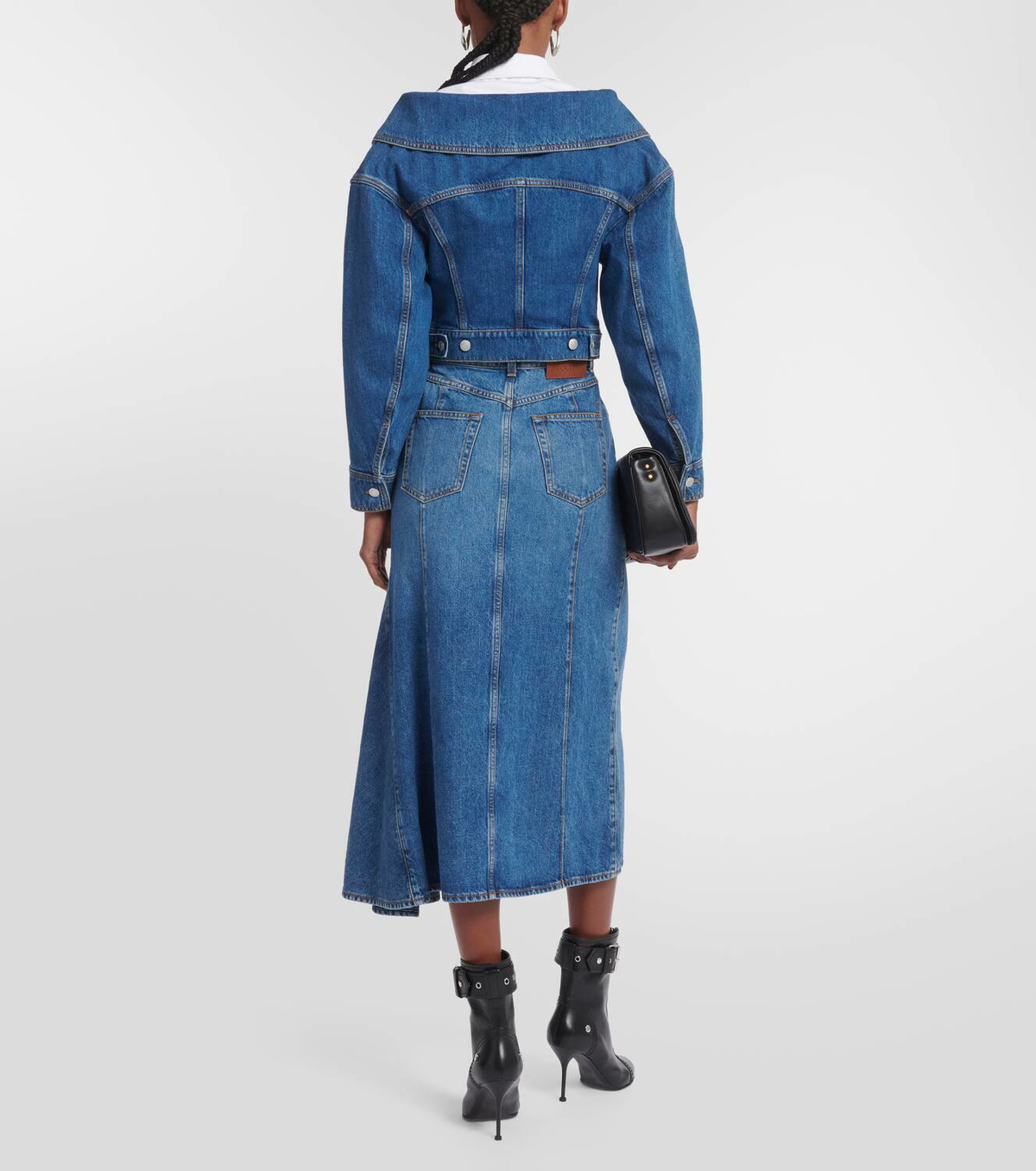 Alexander McQueen Cropped denim jacket