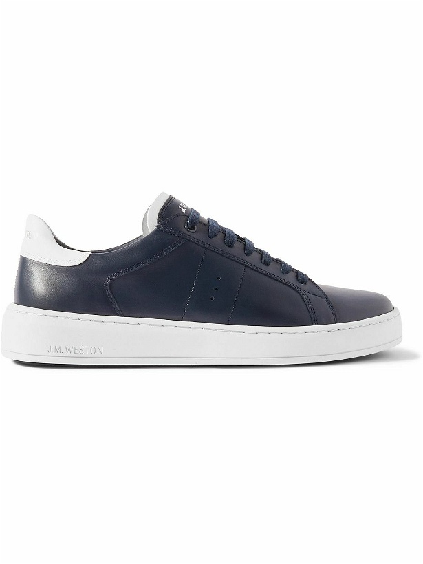Photo: J.M. Weston - On Time Leather Sneakers - Blue