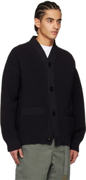 sacai Black Vented Cardigan