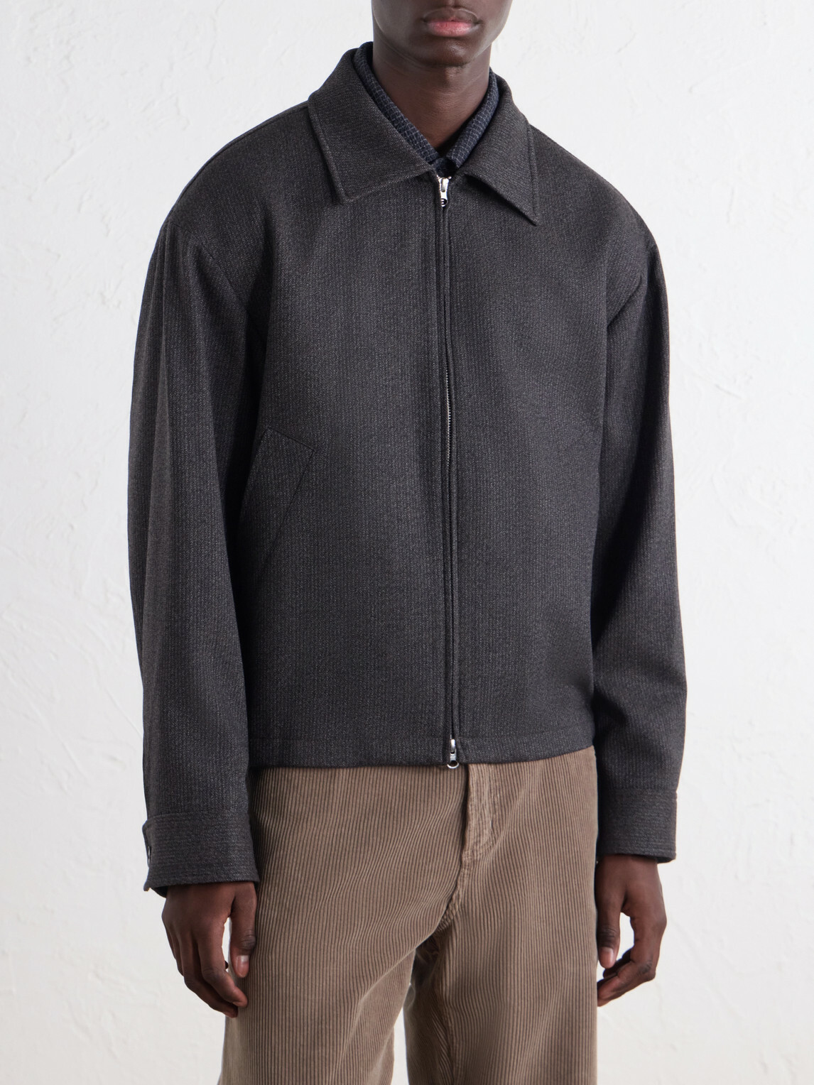 mfpen - Mail Wool-Blend Blouson Jacket - Gray
