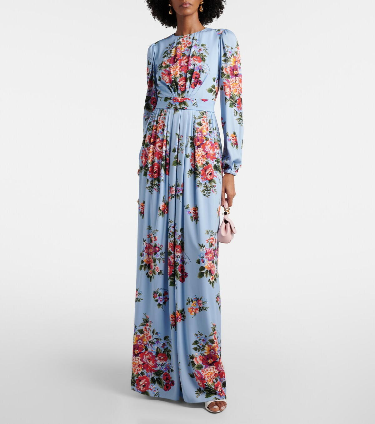 Dolce&Gabbana Floral silk-blend gown