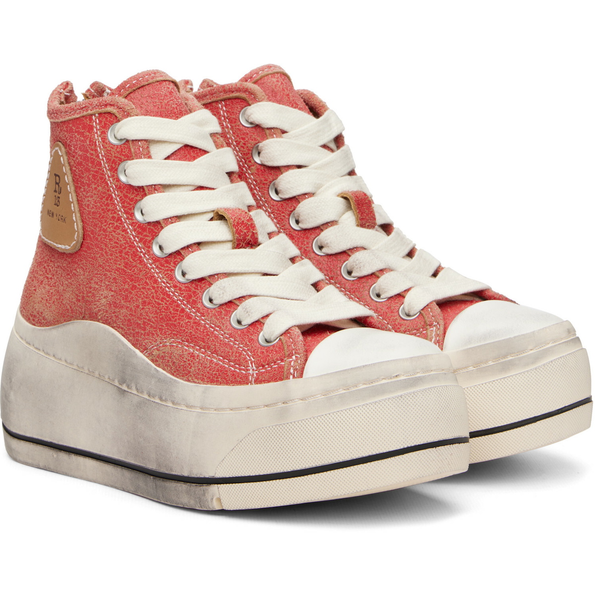 R13 Red Kurt High Top Sneakers