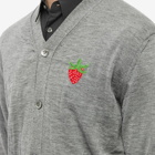 Comme des Garçons SHIRT Men's Brett Westfall Strawberry Cardigan in Grey