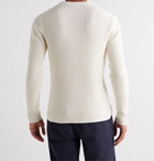 Theory - Phanos Slim-Fit Waffle-Knit Cotton-Blend Sweater - Neutrals